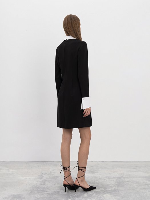 Платье-мини со съемным воротником: фото №4