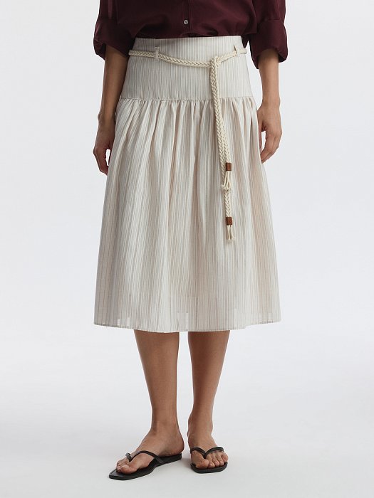 Юбка из хлопка и льна: фото №3