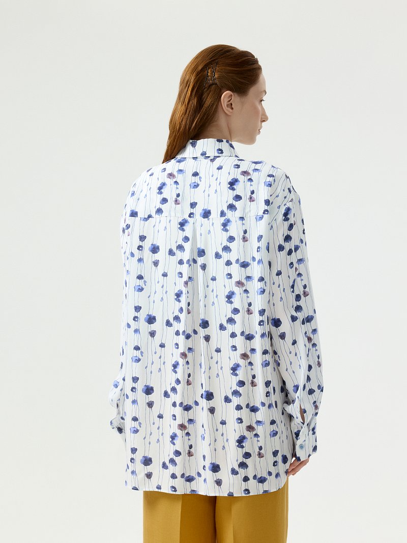 Блуза из вискозы с цветами