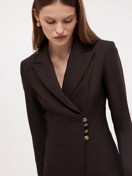 Платье на запах из костюмной ткани: фото №2