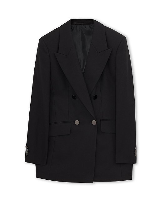 Двубортный жакет прямого кроя: фото №6