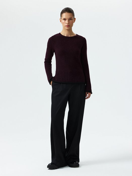 Вязаный джемпер с шерстью: фото №4