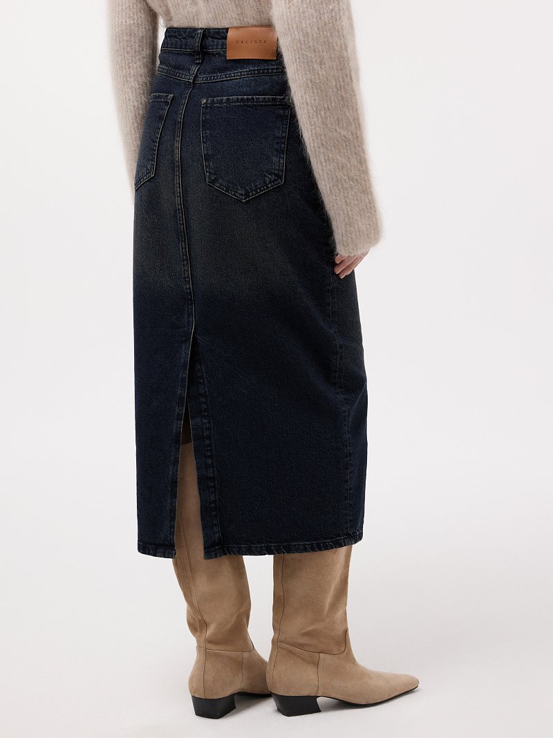 Юбка-миди из денима