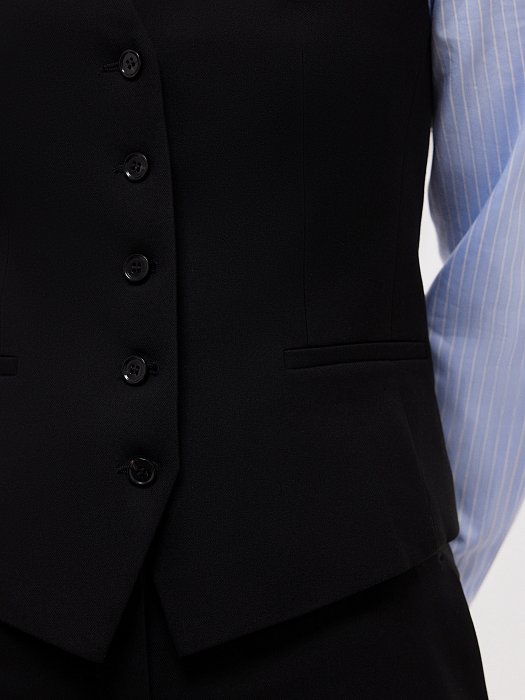 Однобортный жилет на пуговицах: фото №3