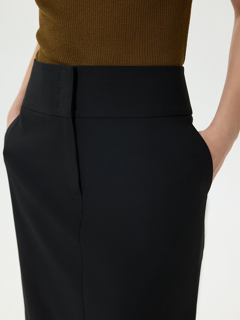 Прямая юбка с высокой посадкой