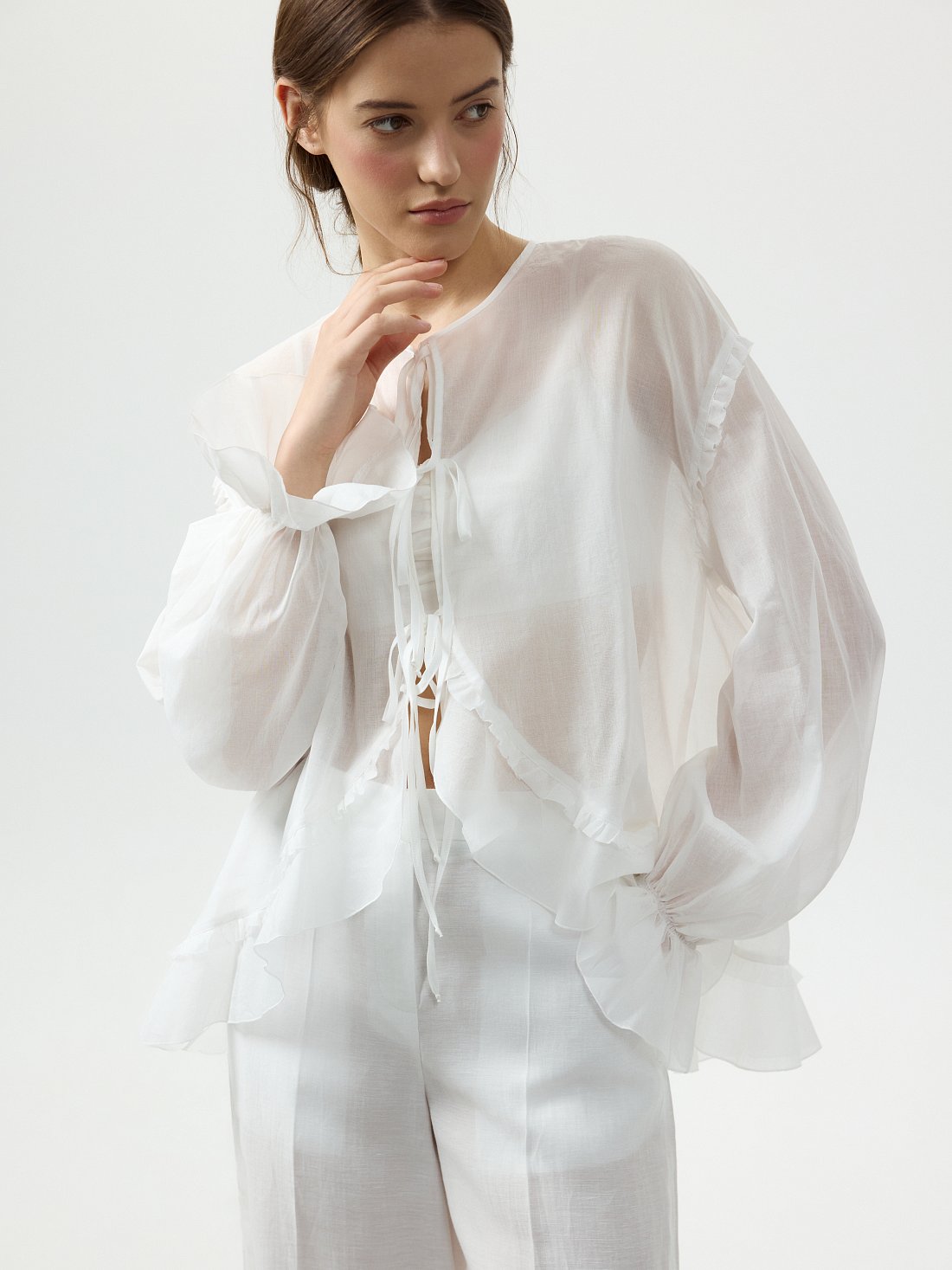 Блуза с топом: фото №1