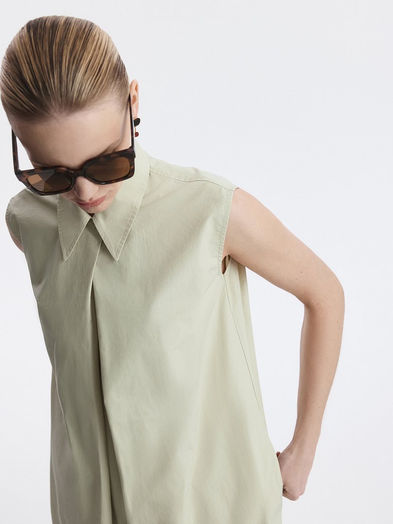 Платье-миди из 100% хлопка