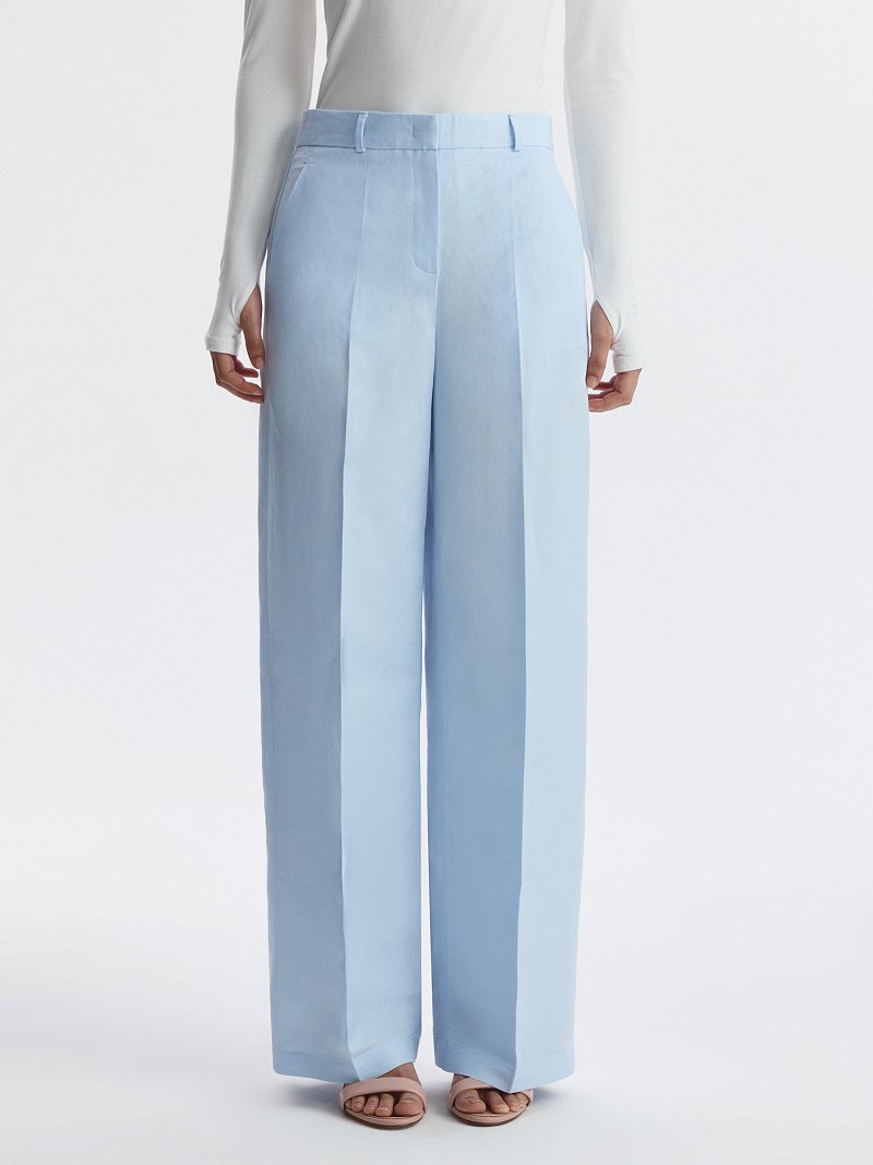 Брюки из смесового льна