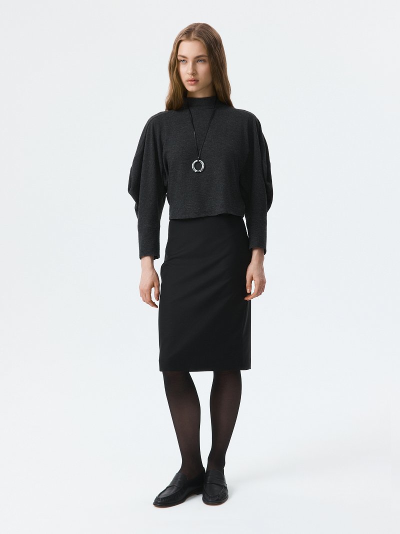 Зауженная юбка-миди