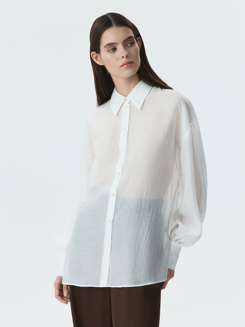 Блуза из жатого тенселя