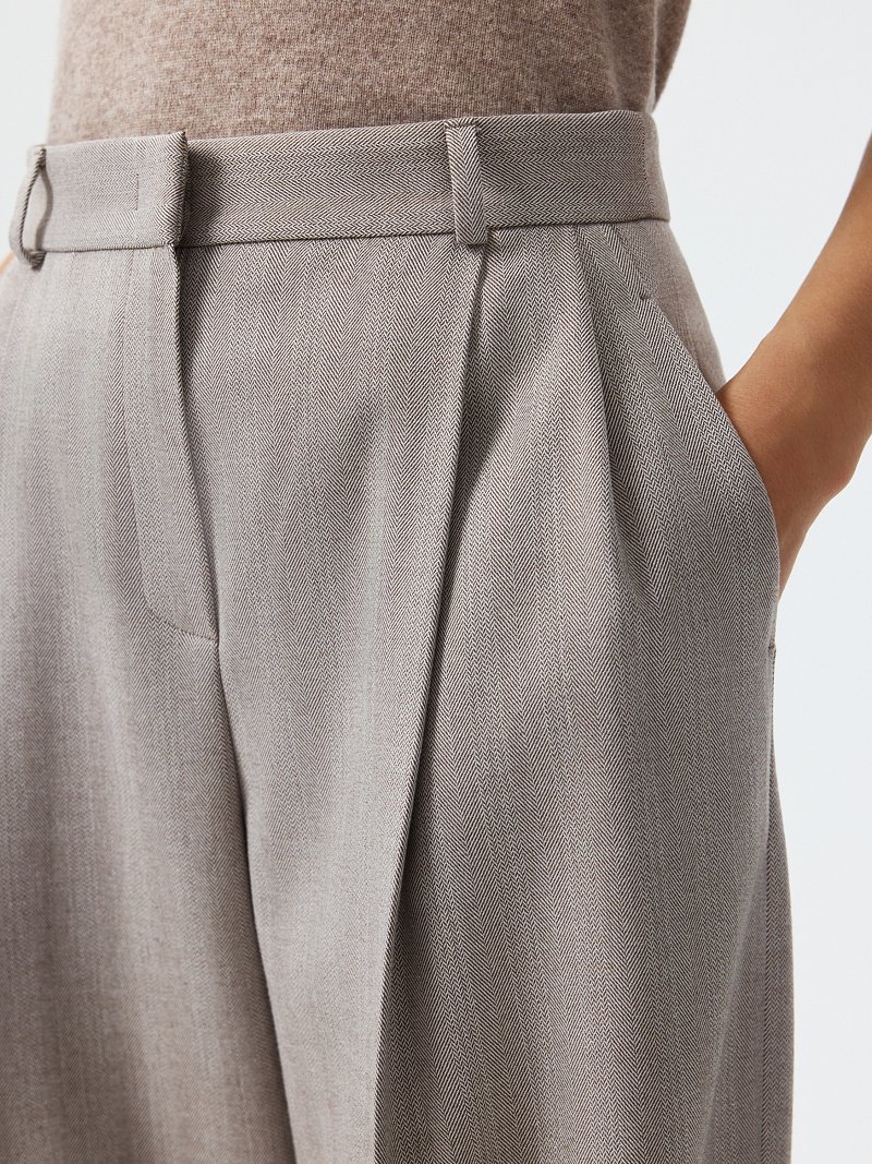 Широкие брюки с шерстью