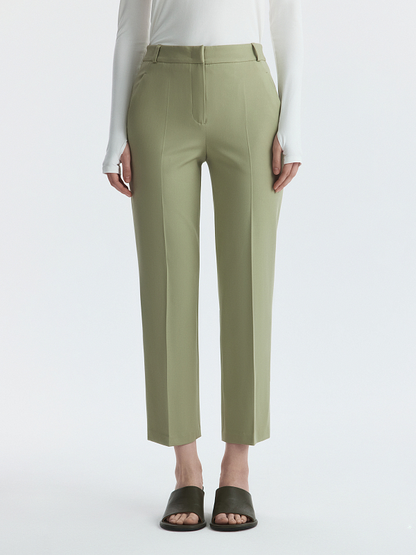 Укороченные брюки из вискозы