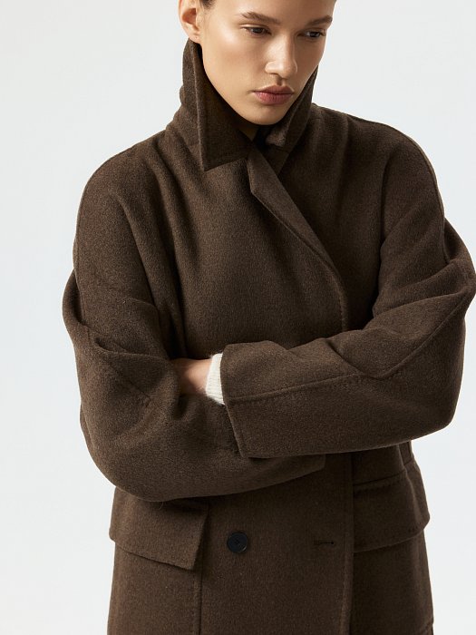 Свободное пальто с шерстью: фото №2