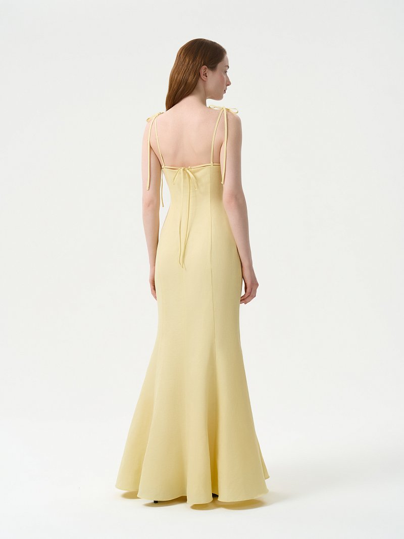 Платье-макси на бретелях