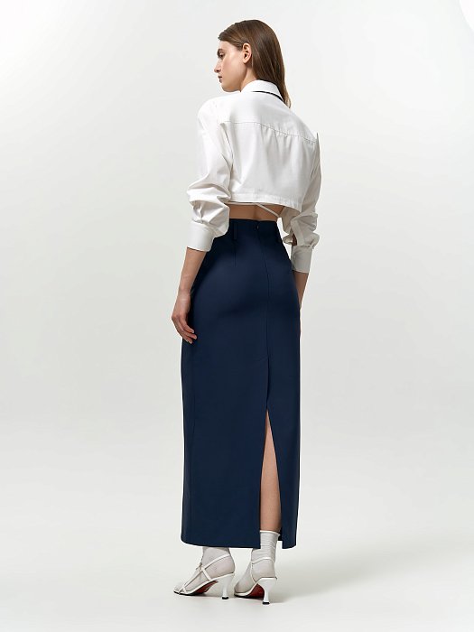 Юбка-макси из костюмной ткани: фото №6