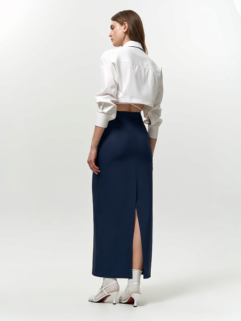 Юбка-макси из костюмной ткани