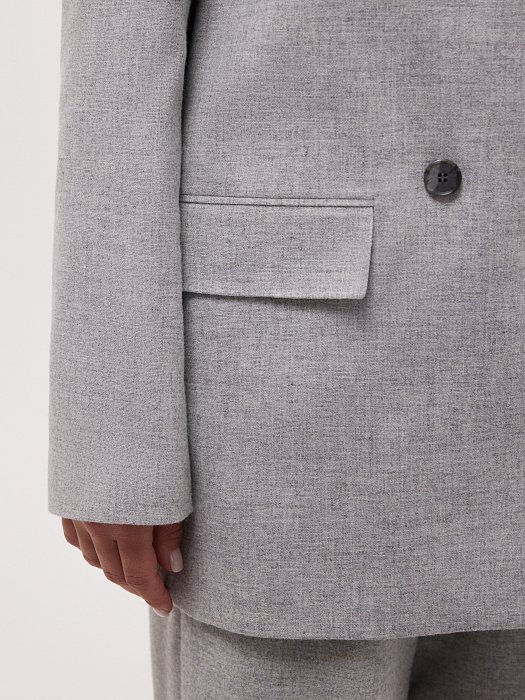 Прямой жакет из смесовой шерсти: фото №2