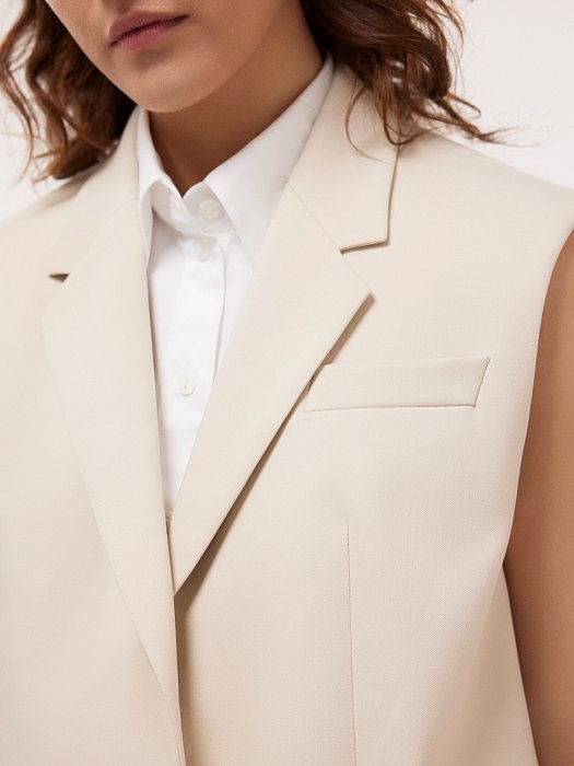 Прямой жилет оверсайз: фото №4