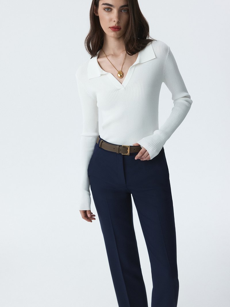 Зауженные брюки со стрелками