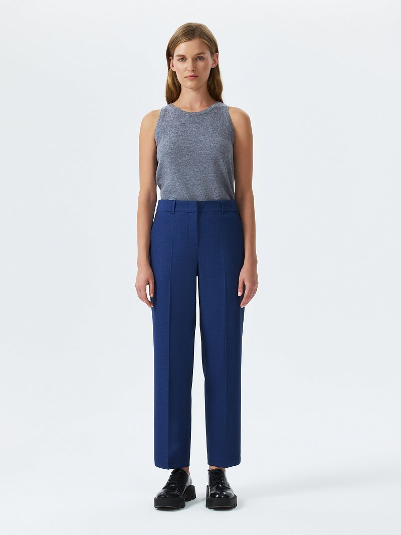 Укороченные брюки с шерстью