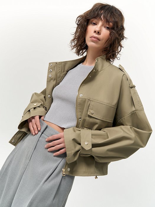 Укороченная куртка оверсайз: фото №5