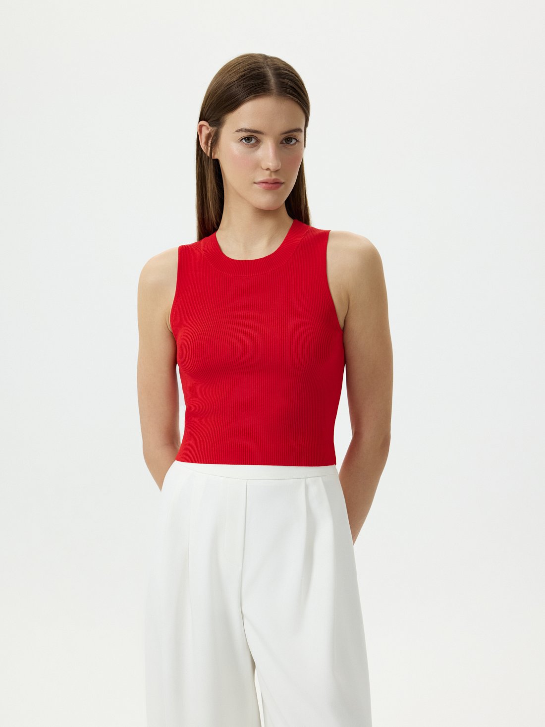 Укороченный топ из вискозы: фото №1