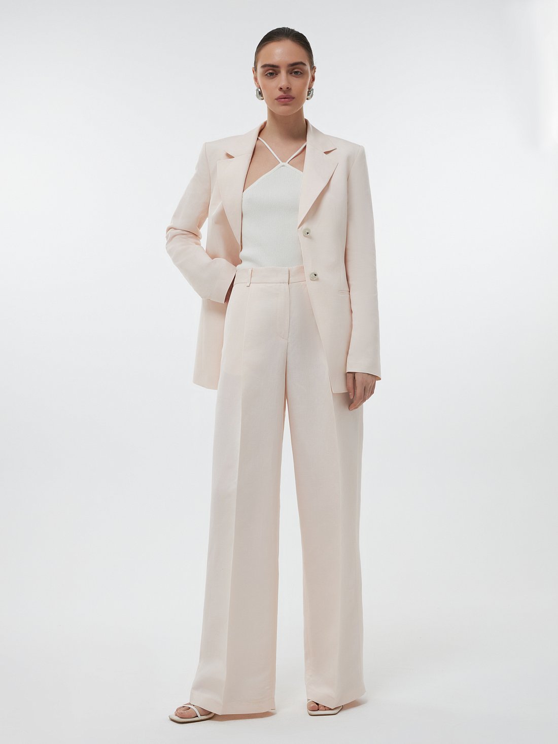 Брюки из смесового льна: фото №1