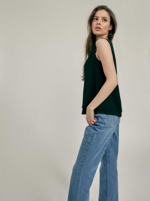 Двухслойный свободный топ: фото №4