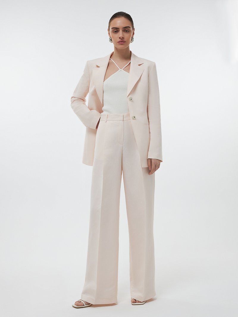 Брюки из смесового льна