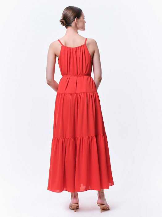 Двухъярусный сарафан с поясом: фото №5