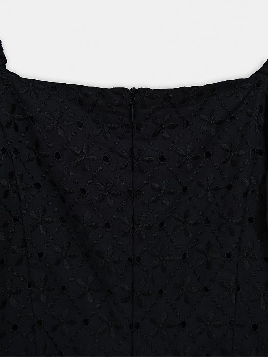 Платье-мини из хлопка с вышивкой: фото №6