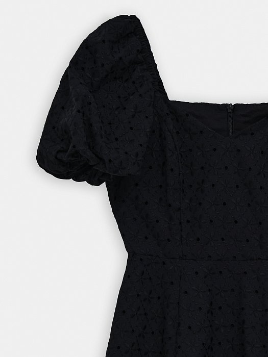 Платье-мини из хлопка с вышивкой: фото №4