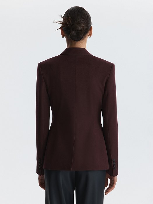 Приталенный жакет из фланели (Р158): фото №6