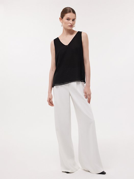 Шифоновый топ с V-вырезом: фото №4
