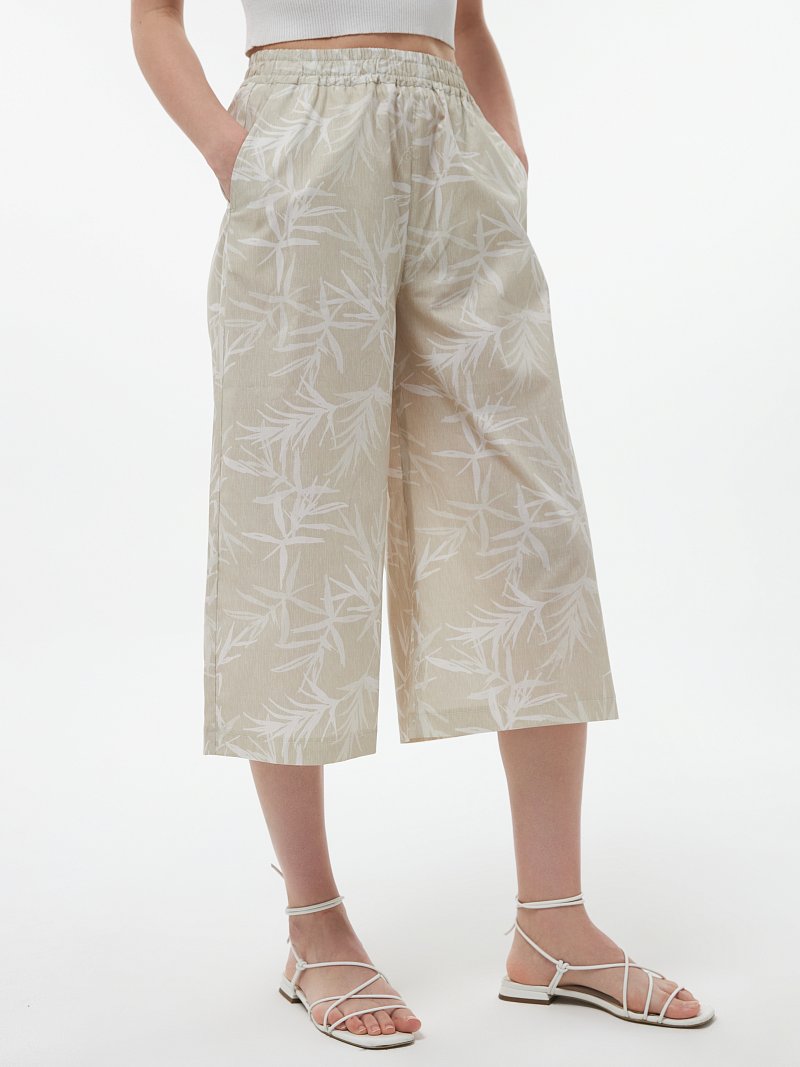 Хлопковые бриджи на резинке