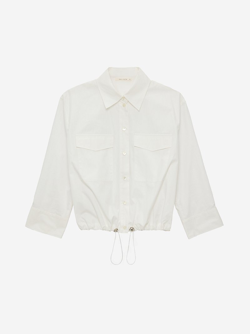 Укороченная рубашка с рукавами 3/4