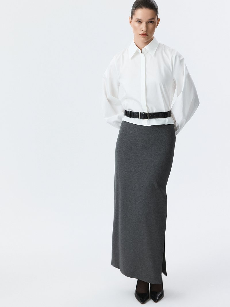 Прямая юбка-макси (Р158)