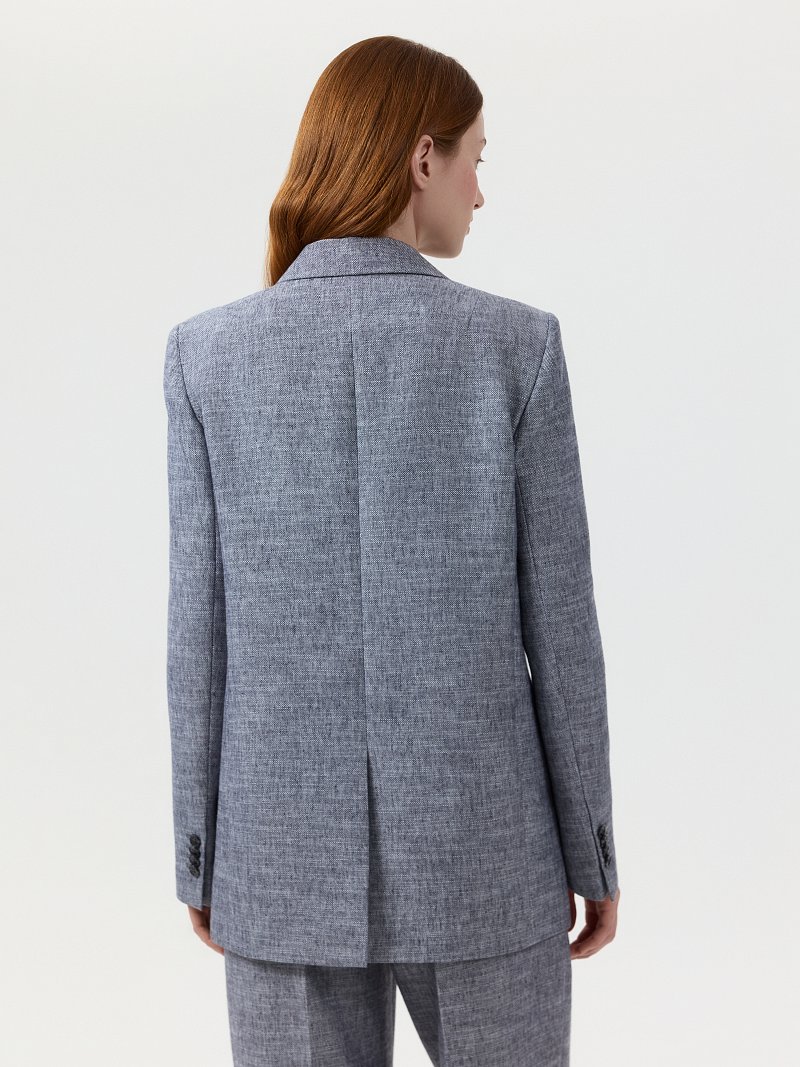 Прямой жакет со льном (Р158)