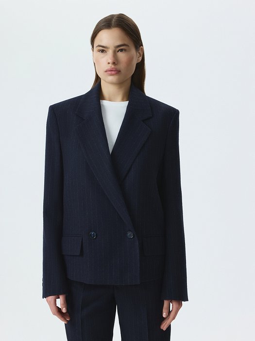 Жакет из фланели в полоску (Р158): фото №4