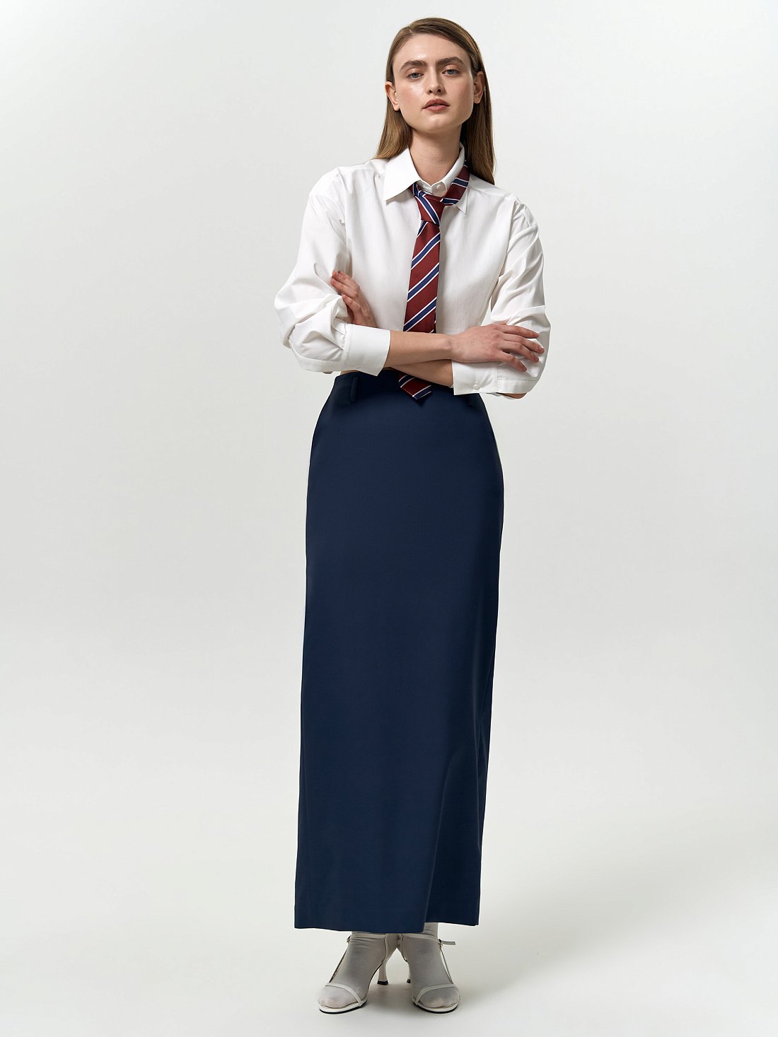 Юбка-макси из костюмной ткани: фото №1