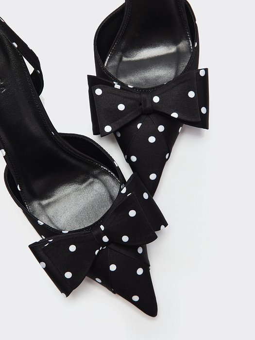 Туфли из сатина в горох: фото №2