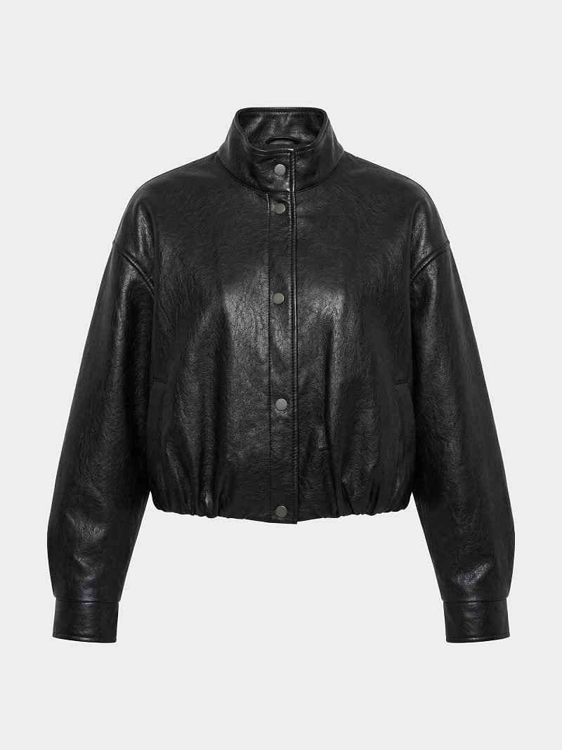 Утепленная куртка из экокожи