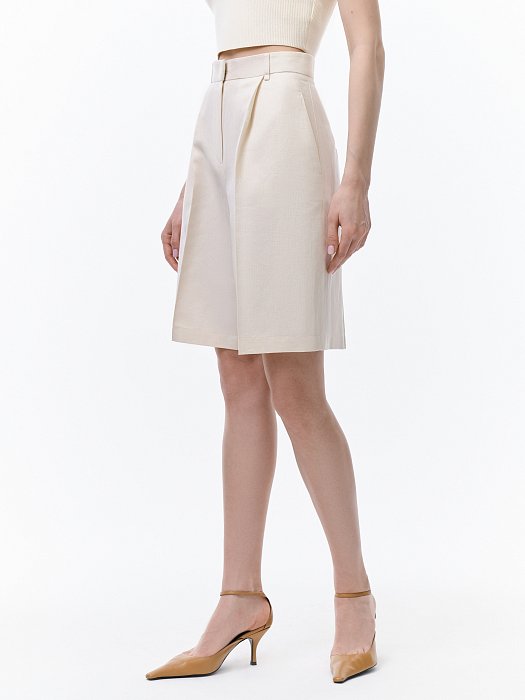 Шорты из смесового льна: фото №3