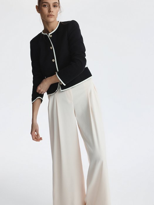 Широкие брюки с защипами: фото №2