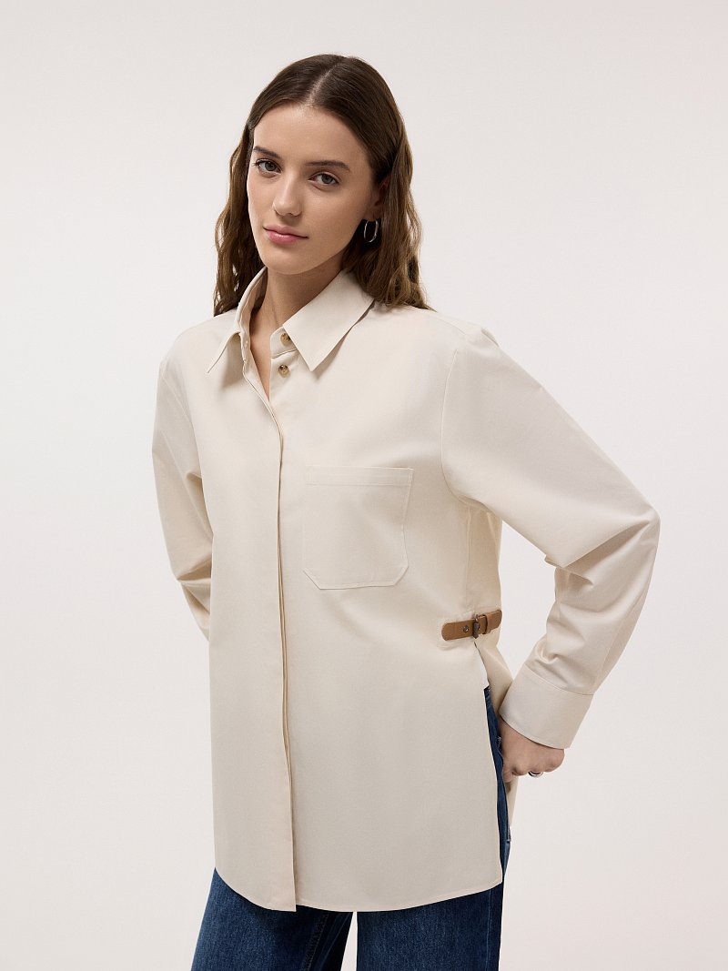 Рубашка с ремешками по бокам