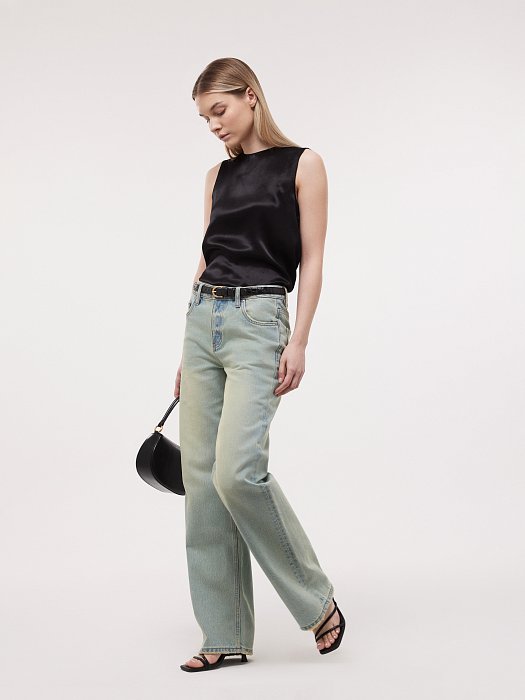 Атласный топ прямого кроя: фото №5