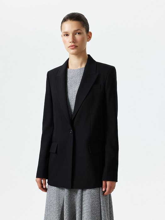 Удлиненный жакет на пуговице: фото №2