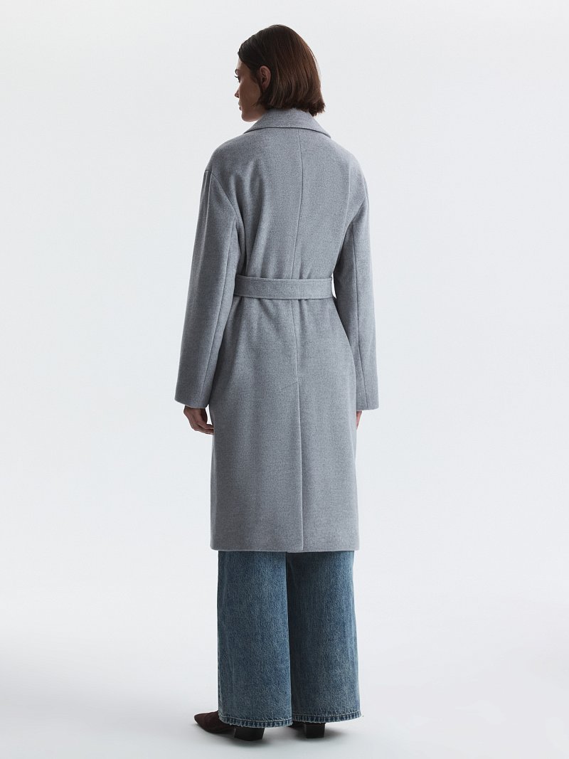 Пальто-халат из 100% шерсти