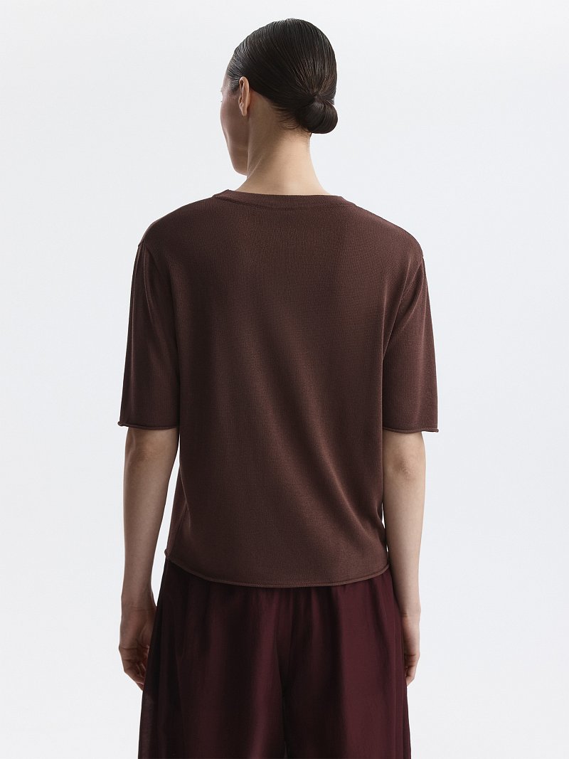 Джемпер с шелком