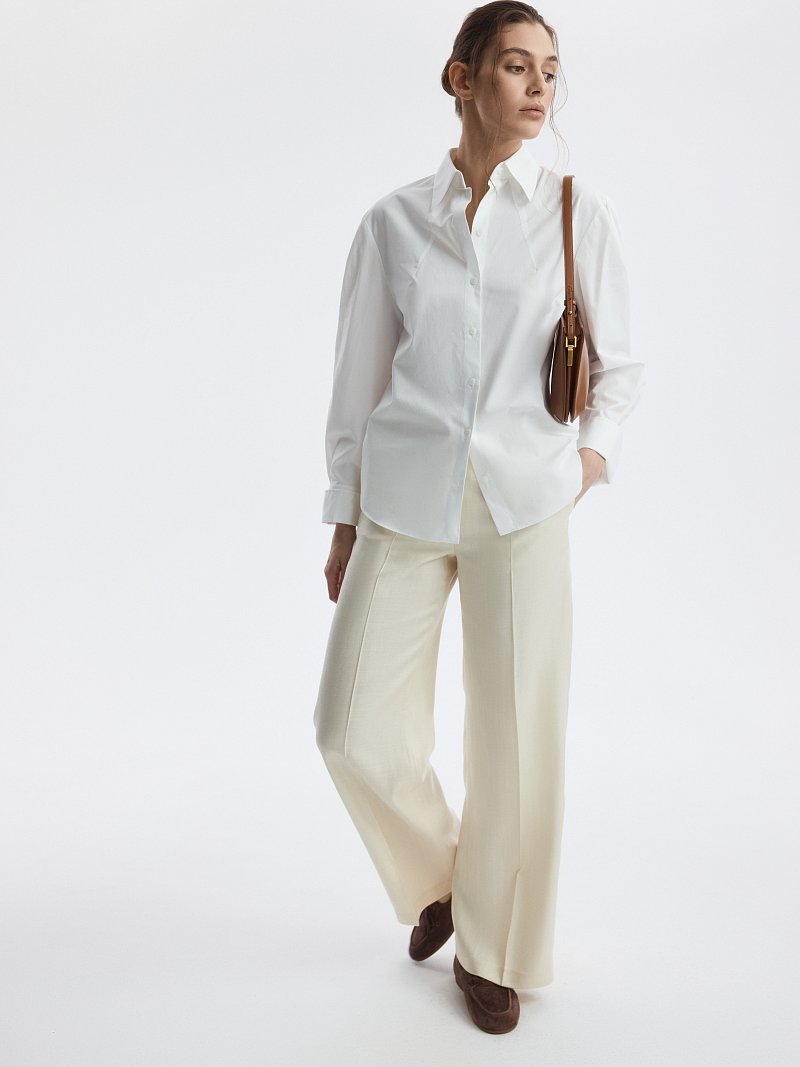 Брюки из тенселя и льна